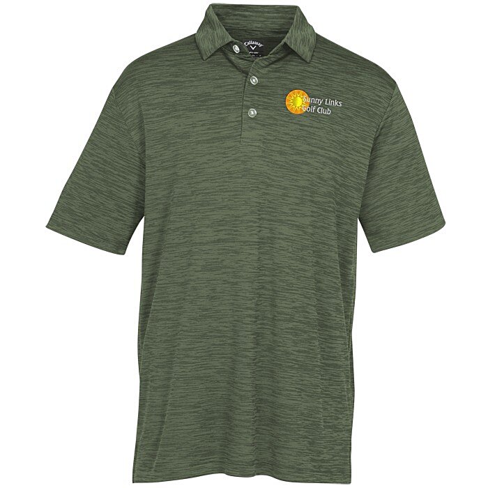 Custom Callaway Broken Stripe Texture Polo - Men's