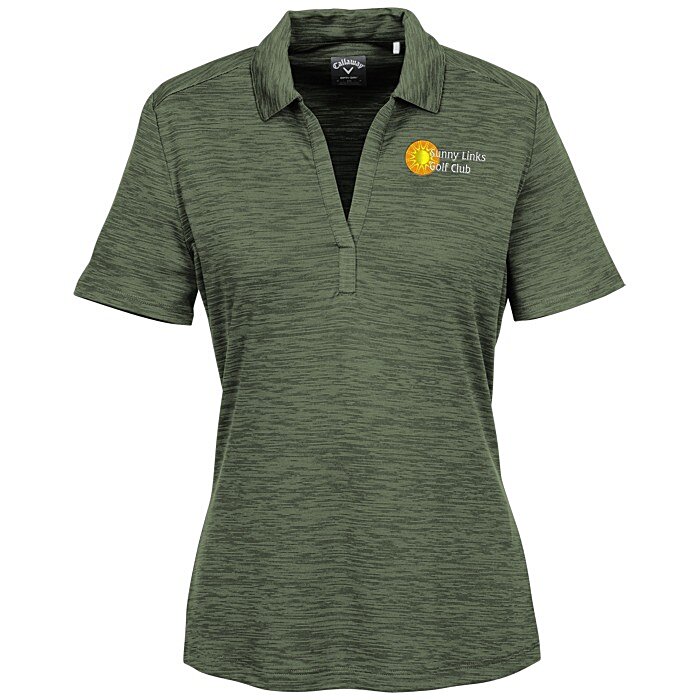 Custom Callaway Broken Stripe Texture Polo - Ladies'