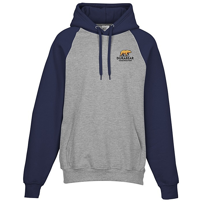 Custom Everyday Fleece Two-Tone Hooded Sweatshirt - Embroidered