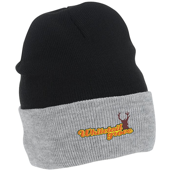 Custom Knit Cuffed Toque - Two Tone