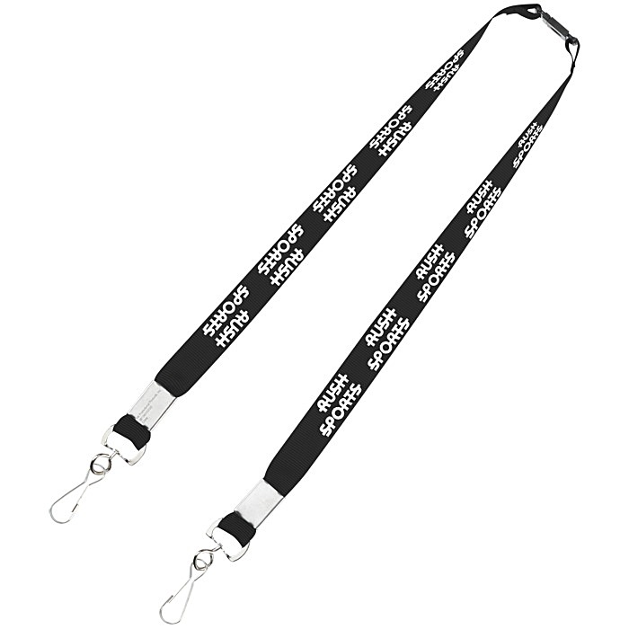 Custom Youth Polyester 5/8-inch Lanyard with Neck Clasp and Swivel Snap Hooks