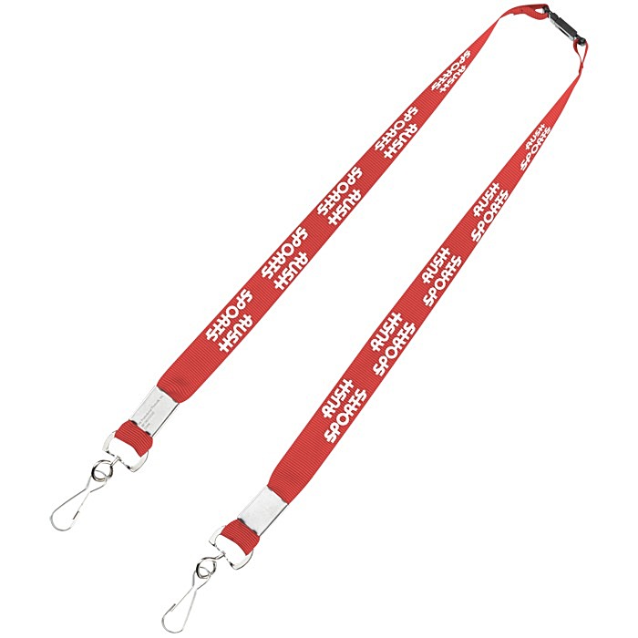 Custom Youth Polyester 5/8-inch Lanyard with Neck Clasp and Swivel Snap Hooks