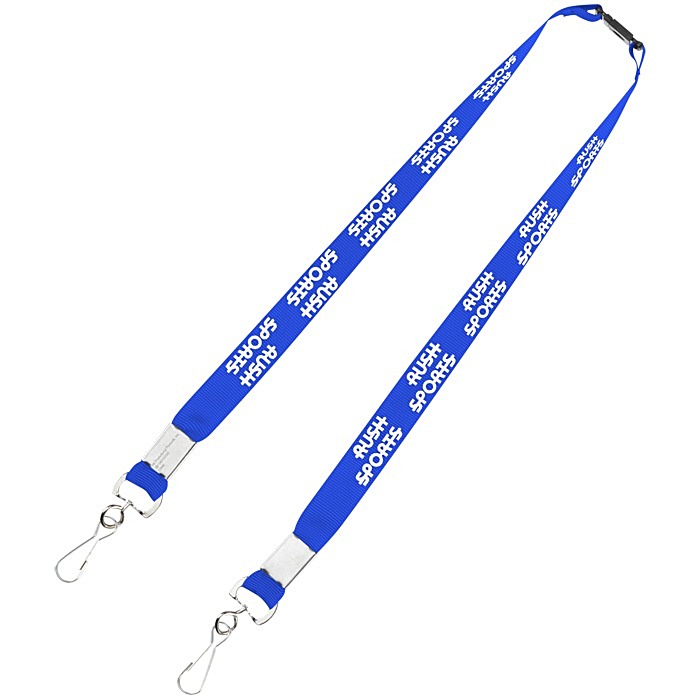 Custom Youth Polyester 5/8-inch Lanyard with Neck Clasp and Swivel Snap Hooks