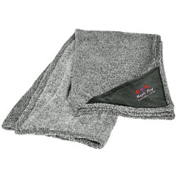 Custom Heathered Fuzzy Fleece Blanket