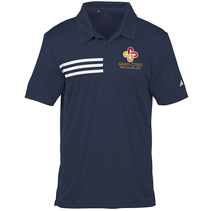 Custom adidas Performance 3-Stripe Polo - Men's