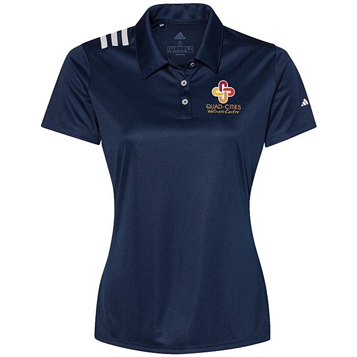 Custom adidas Performance 3-Stripe Polo - Ladies'