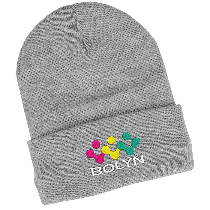 Custom Jersey Lined Knit Cuffed Beanie