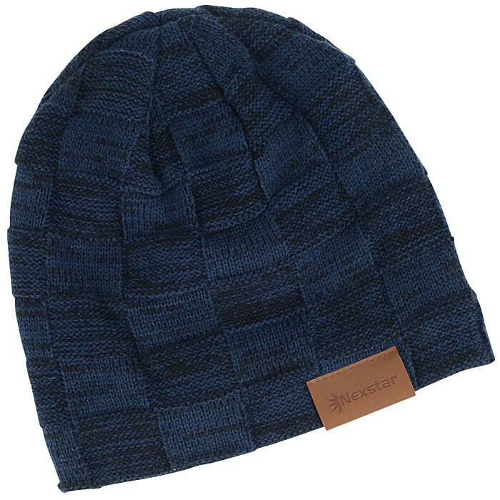 Custom Fuzzy Lined Heather Knit Beanie