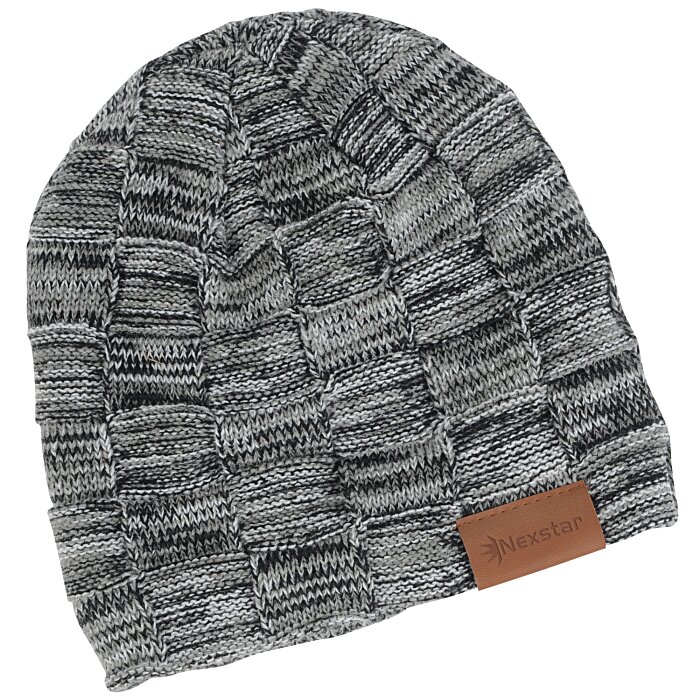 Custom Fuzzy Lined Heather Knit Beanie