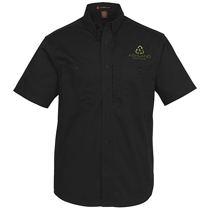 Custom Harriton Advantage IL Short Sleeve Work Shirt - Men's