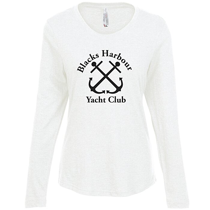 Custom Euro Spun Cotton LS T-Shirt - Ladies' - Screen