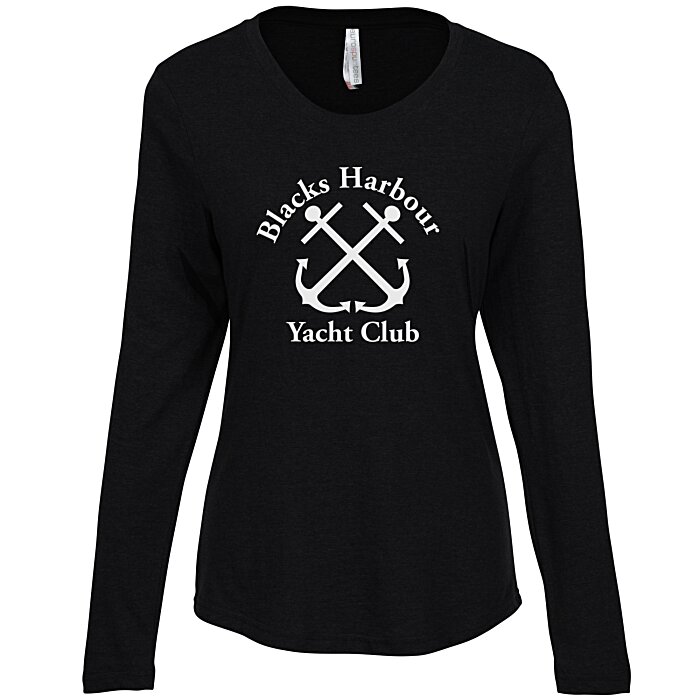 Custom Euro Spun Cotton LS T-Shirt - Ladies' - Screen