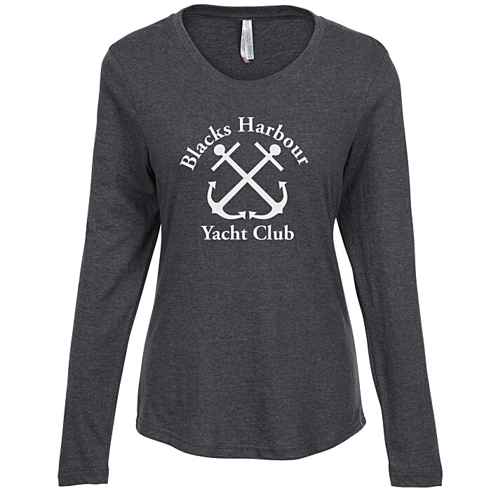 Custom Euro Spun Cotton LS T-Shirt - Ladies' - Screen