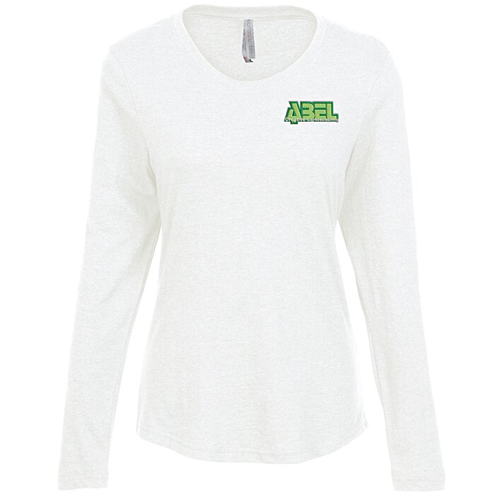 Custom Euro Spun Cotton LS T-Shirt - Ladies' - Embroidered