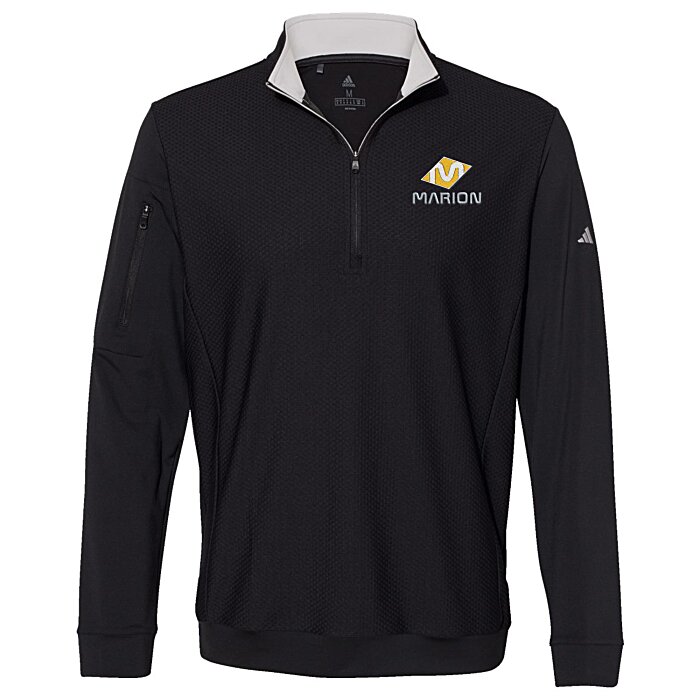 Custom adidas Performance Textured 1/4-Zip Pullover