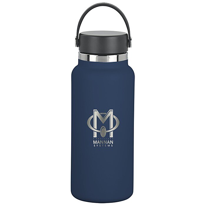 Custom Hydro Flask Wide Mouth with Flex Cap - 32 oz - Laser Engraved