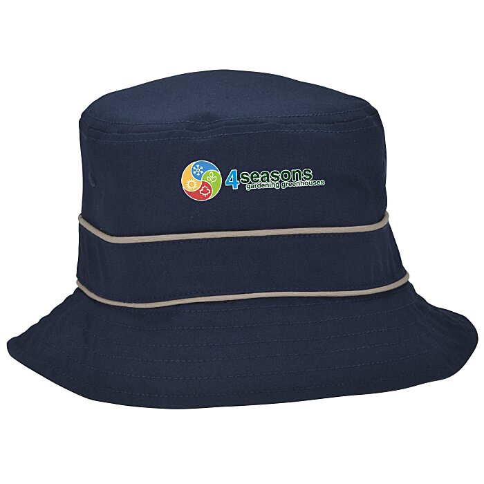 Custom Cotton Bucket Hat with Trim