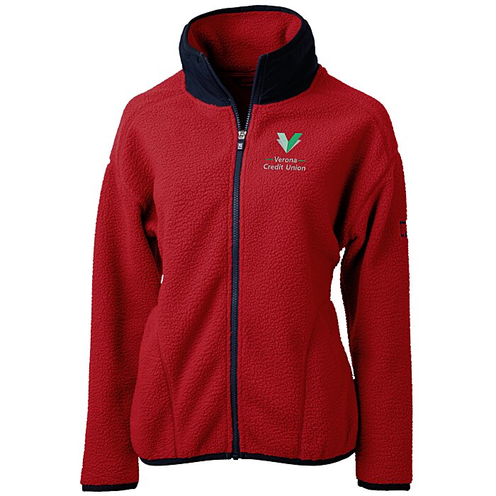 Custom Cutter & Buck Cascade Sherpa Fleece Jacket - Ladies'