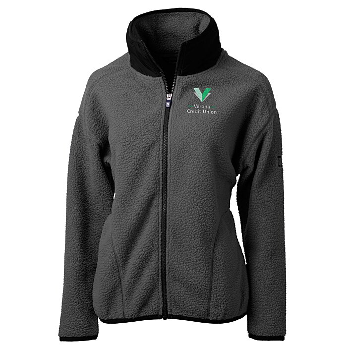 Custom Cutter & Buck Cascade Sherpa Fleece Jacket - Ladies'
