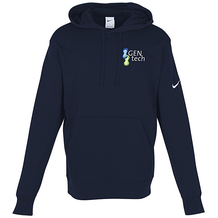 Custom Nike Club Fleece Sleeve Swoosh Pullover Hoodie - Men's