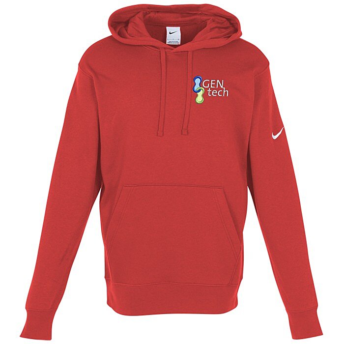 Custom Nike Club Fleece Sleeve Swoosh Pullover Hoodie - Men's