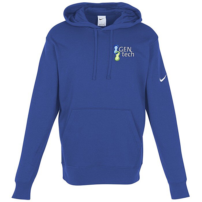 Custom Nike Club Fleece Sleeve Swoosh Pullover Hoodie - Men's