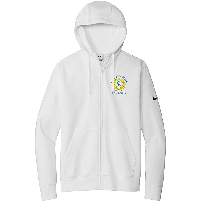 Custom Nike Club Fleece Sleeve Swoosh Full-Zip Hoodie - Men's