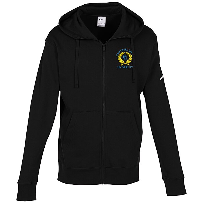 Custom Nike Club Fleece Sleeve Swoosh Full-Zip Hoodie - Men's