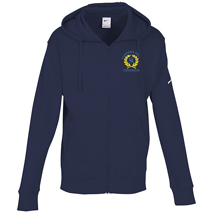Custom Nike Club Fleece Sleeve Swoosh Full-Zip Hoodie - Men's