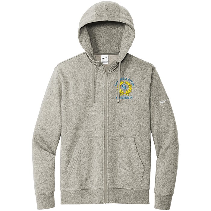 Custom Nike Club Fleece Sleeve Swoosh Full-Zip Hoodie - Men's