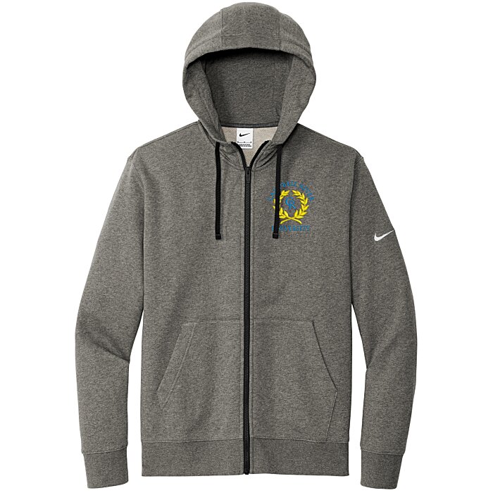 Custom Nike Club Fleece Sleeve Swoosh Full-Zip Hoodie - Men's
