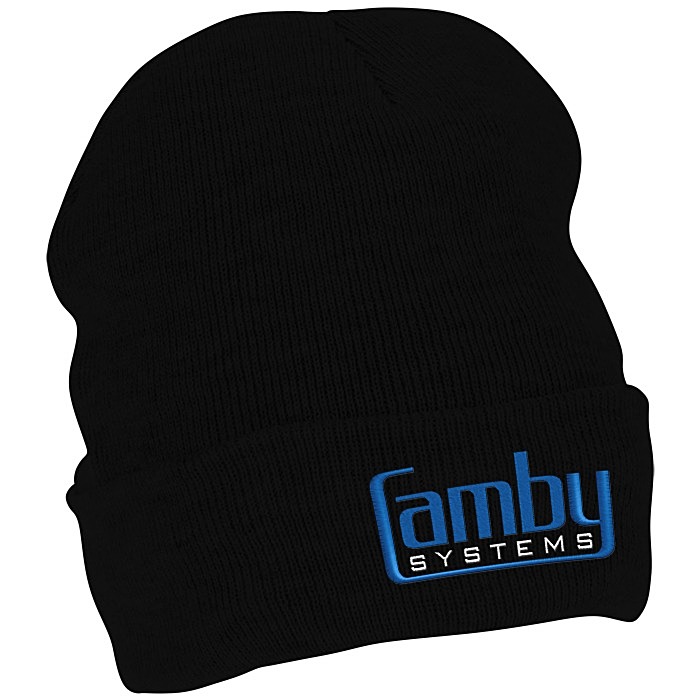 Custom Sherpa Lined Knit Cuff Beanie