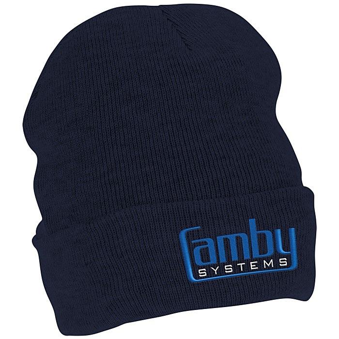 Custom Sherpa Lined Knit Cuff Beanie