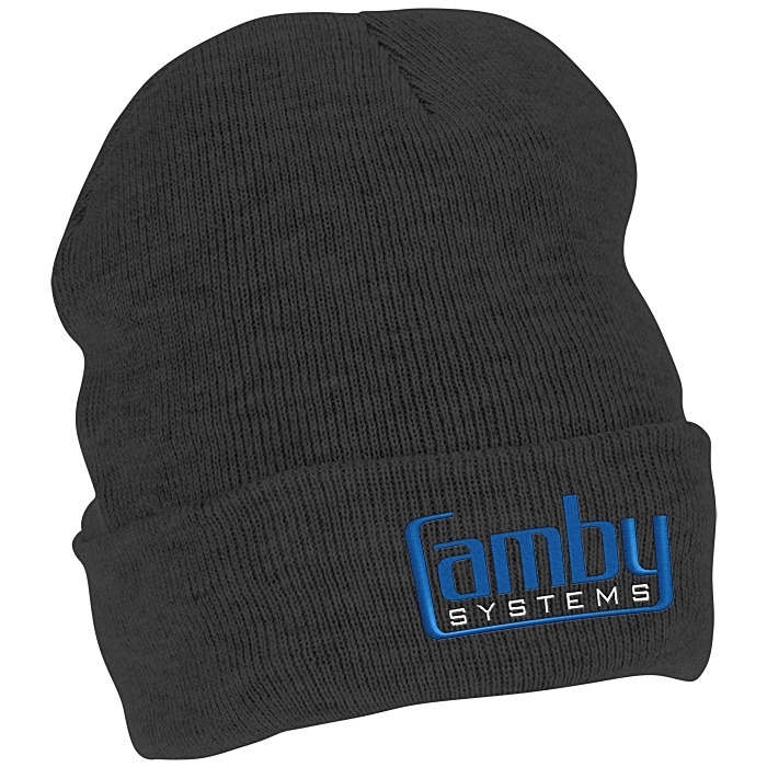 Custom Sherpa Lined Knit Cuff Beanie