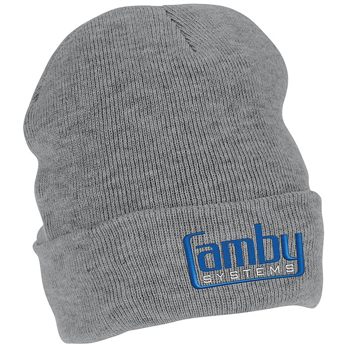 Custom Sherpa Lined Knit Cuff Beanie