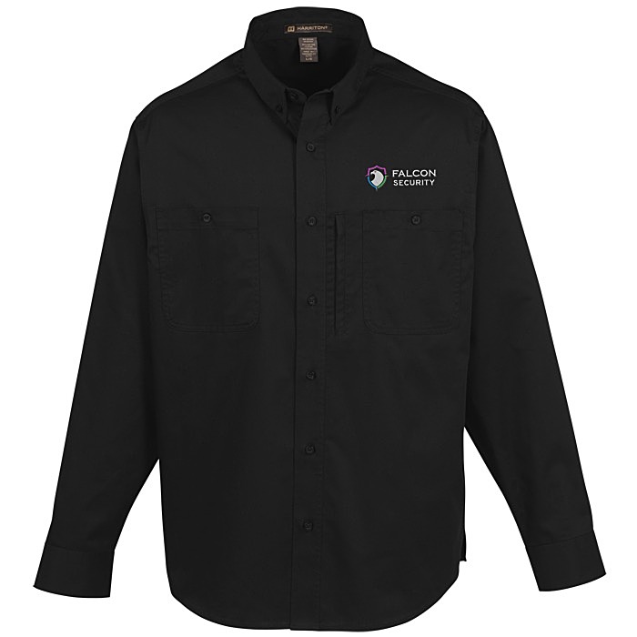 Custom Harriton Advantage IL Long Sleeve Work Shirt - Men's