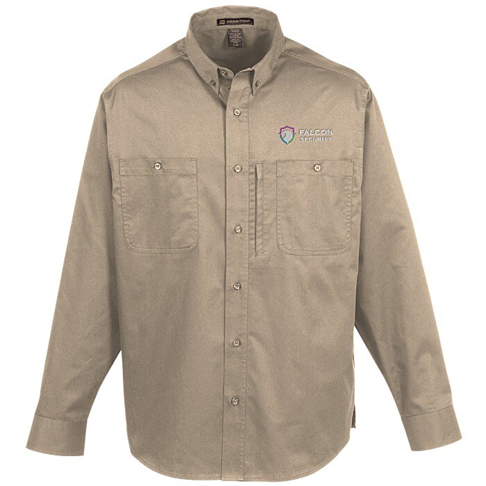 Custom Harriton Advantage IL Long Sleeve Work Shirt - Men's
