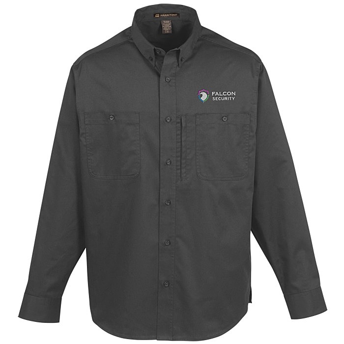 Custom Harriton Advantage IL Long Sleeve Work Shirt - Men's