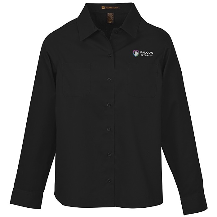 Custom Harriton Advantage IL Long Sleeve Work Shirt - Ladies'