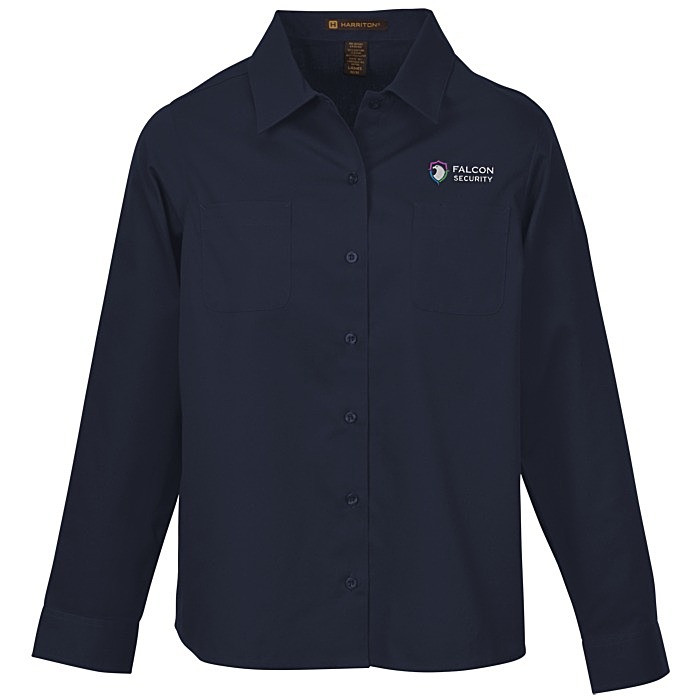 Custom Harriton Advantage IL Long Sleeve Work Shirt - Ladies'