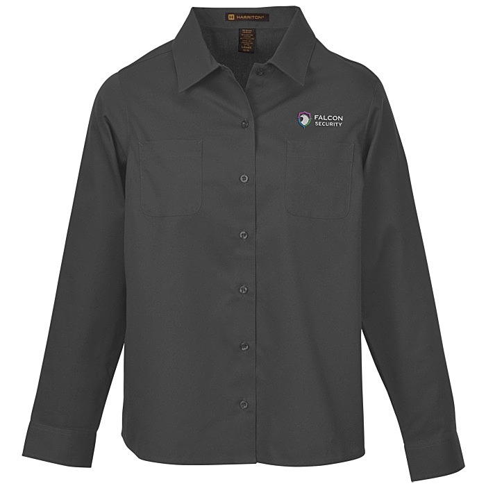 Custom Harriton Advantage IL Long Sleeve Work Shirt - Ladies'
