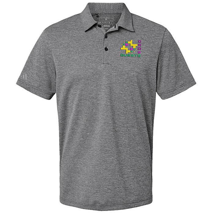 Custom adidas Heathered Polo - Men's