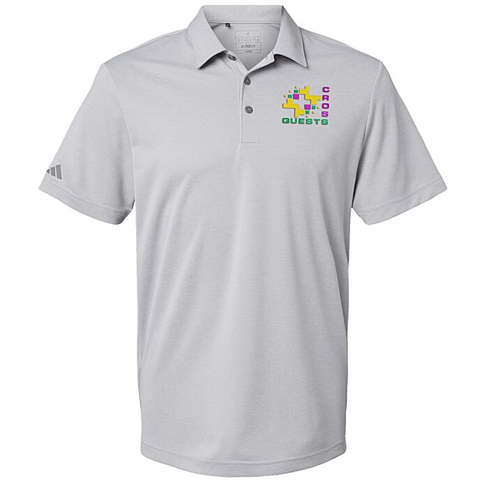 Custom adidas Heathered Polo - Men's