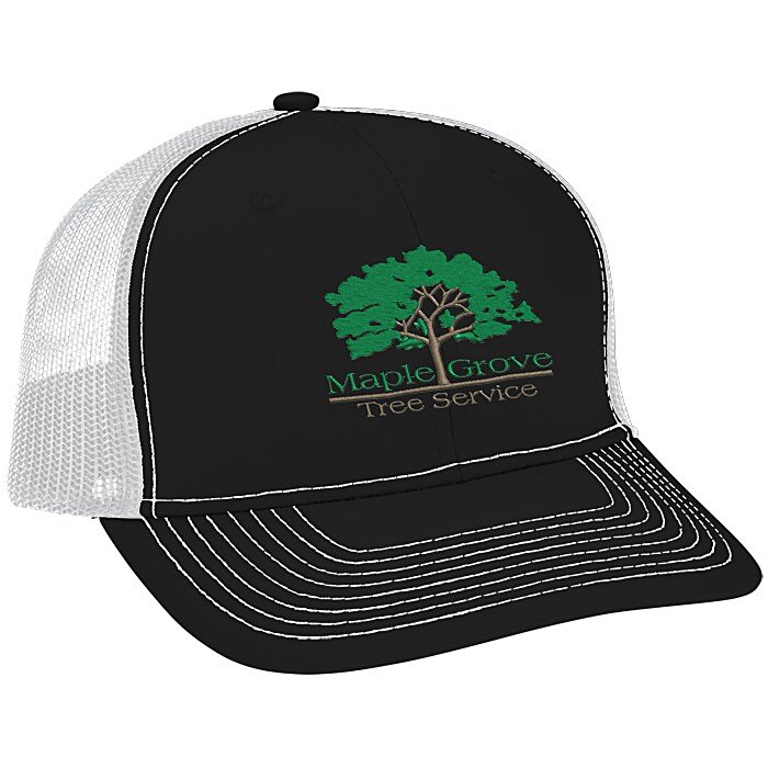 Custom Crofton Snapback Trucker Cap - Embroidered