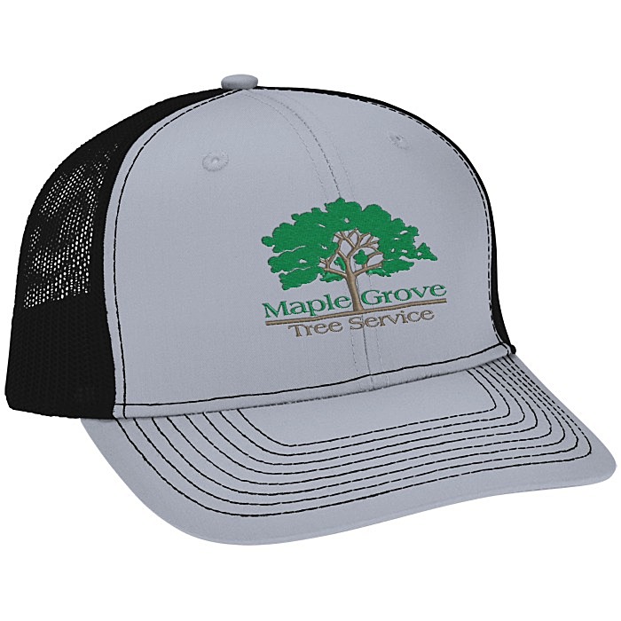 Custom Crofton Snapback Trucker Cap - Embroidered
