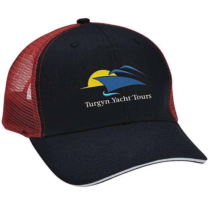 Custom Roadster Sandwich Bill Trucker Cap - Embroidered