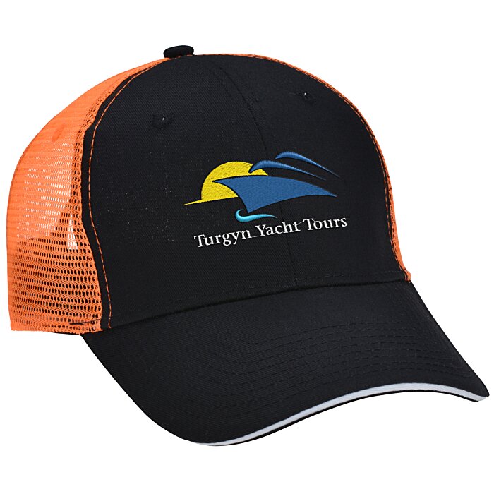 Custom Roadster Sandwich Bill Trucker Cap - Embroidered