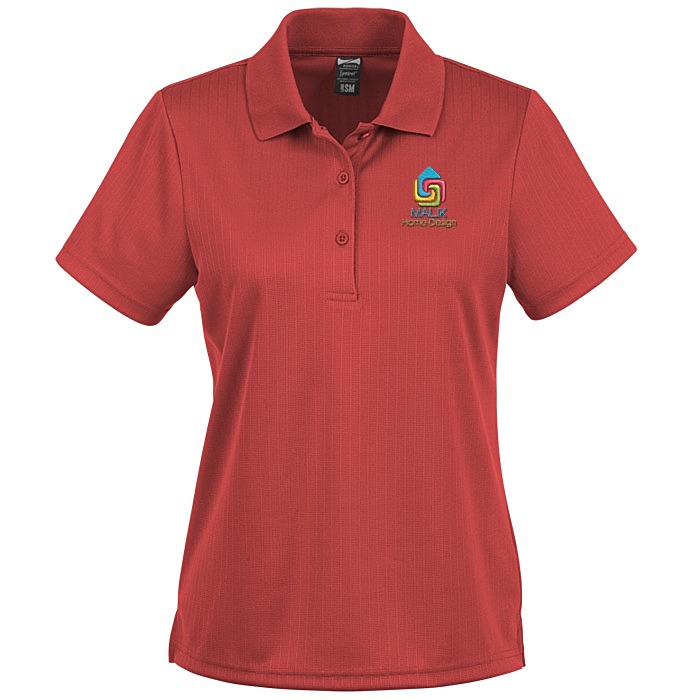 Custom Paseo Dot Stripe Jacquard Polo - Ladies'