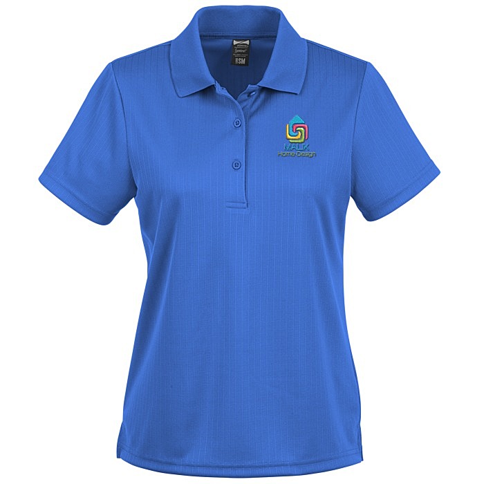 Custom Paseo Dot Stripe Jacquard Polo - Ladies'
