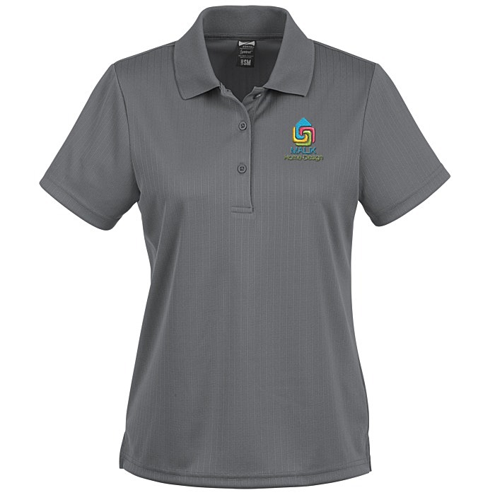 Custom Paseo Dot Stripe Jacquard Polo - Ladies'